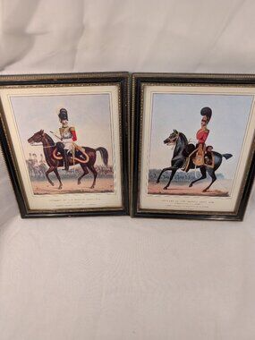 2 Period Color Prints of Officer Of British Military Organizations